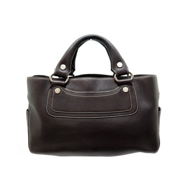 SAC A MAIN CELINE BOOGIE CABAS EN CUIR GRAINE MARRON LEATHER HAND BAG PURSE 950€