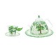 LOT TASSE & THEIERE DIOR FORET EN VERRE SOUFFLE VERT ET TRANSPARENT TEAPOT & CUP