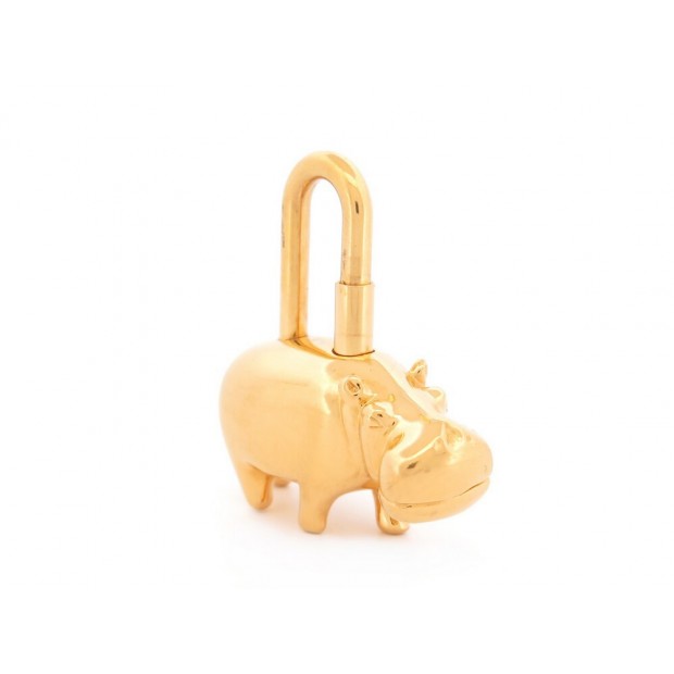 CADENAS HERMES CHARM HIPPOPOTAME ANNEE DES FLEUVES PENDENTIF PORTE CLES PADLOCK