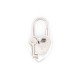 CADENAS HERMES CHARM COEUR VIVE L'IDEE 2004 ARGENTE PENDENTIF PORTE CLE PADLOCK