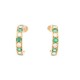 BOUCLES D'OREILLES CREOLES OR JAUNE 18K 12 DIAMANTS 2.8CT 14 EMERAUDES EARRINGS