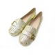 NEUF CHAUSSURES GUCCI BALLERINES MARMONT 453373 38 IT 39 FR CUIR DORE SHOES 750€