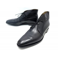 CHAUSSURES JOHN LOBB BOTTINES ROMSEY CHUKKA 9E 43 EN CUIR NOIR BOOTS 1670€