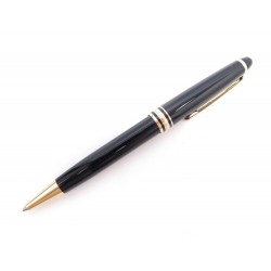 STYLO BILLE MONTBLANC MEISTERSTUCK CLASSIQUE DORE EN RESINE NOIRE PEN 435€