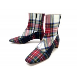 NEUF CHAUSSURES BOTTINES MAISON MARTIN MARGIELA MICK TARTAN 37 IT 38 FR 1720€