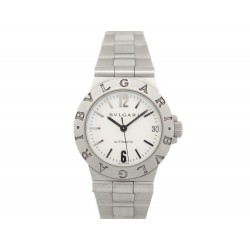 MONTRE BULGARI DIAGONO LCV 29S 29 MM AUTOMATIQUE EN ACIER PALLADIE SILVER WATCH