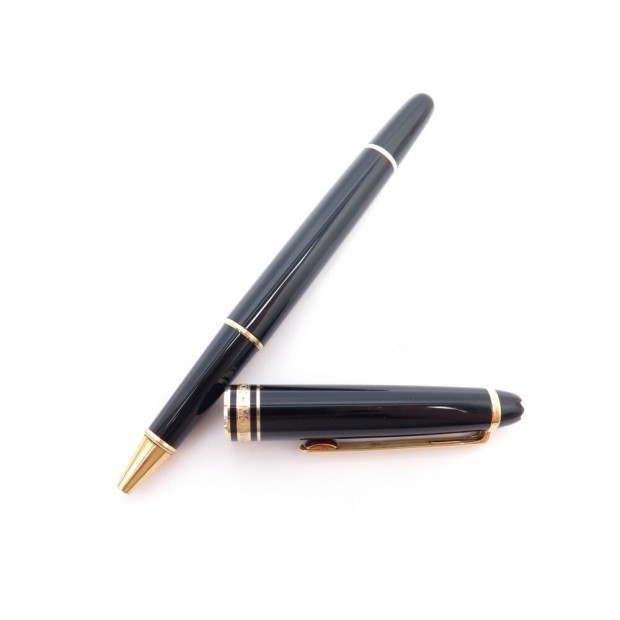 STYLO BILLE MONTBLANC ROLLER MEISTERSTUCK PIX CLASSIQUE DORE RESINE NOIRE 410€