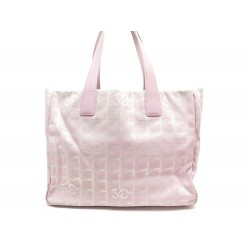 SAC A MAIN CHANEL CABAS 8 HEURES SHOPPING EN TOILE ROSE TOTE HAND BAG 2700€