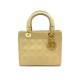 SAC A MAIN CHRISTIAN DIOR LADY MEDIUM CUIR CANNAGE BEIGE LEATHER HAND BAG 4500€