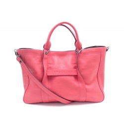 NEUF SAC A MAIN LONGCHAMP 3D M 1285770A27 BANDOULIERE CUIR ROSE SAUMON BAG 750€