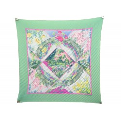 FOULARD HERMES GIVERNY BOURTHOUMIEUX CARRE 90 PLISSE SOIE +BOITE SILK SCARF 410€