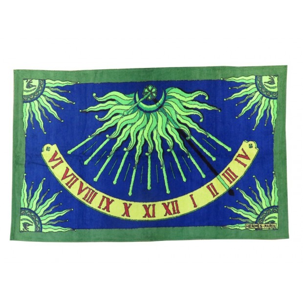 NEU DRAP DE PLAGE HERMES CADRAN SOLAIRE SERVIETTE BAIN COTON BEACH TOWEL 475€