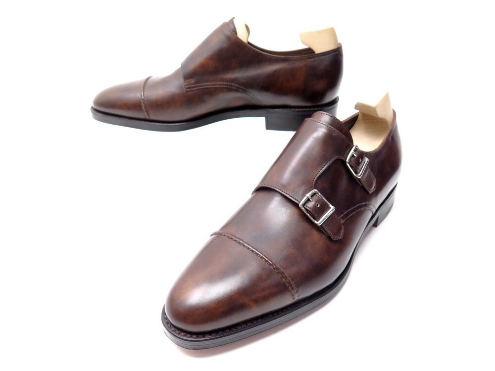 Chaussures élégantes John Lobb William - Double Boucles Marron - Pointures UK 9E / US 9.5 / EUR 43