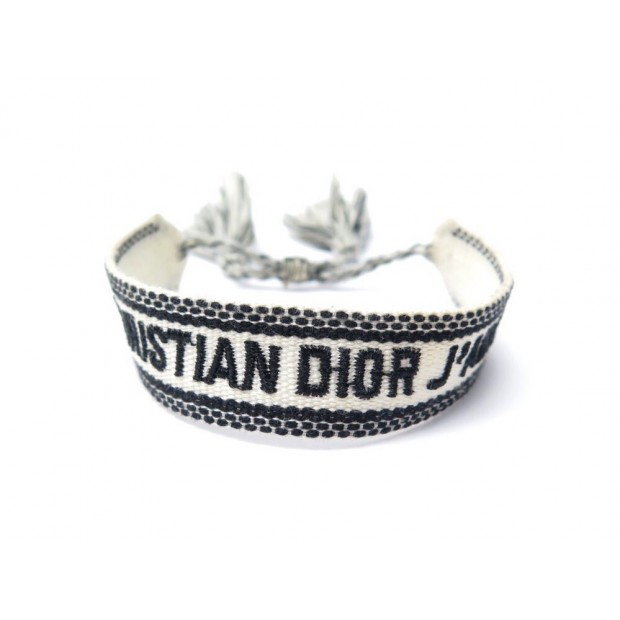 NEUF 1 BRACELET DIOR J'ADIOR B0961ADRCO_D02W EN TOILE COTON BLANC CANVAS NEW