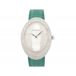 MONTRE EXPOSURE LONG OVALE EN OR BLANC 18K ET DIAMANTS GOLD DIAMOND WATCH