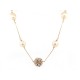 COLLIER CHANEL SAUTOIR 2001 180 CM GROSSES PERLES METAL DORE & STRASS NECKLACE