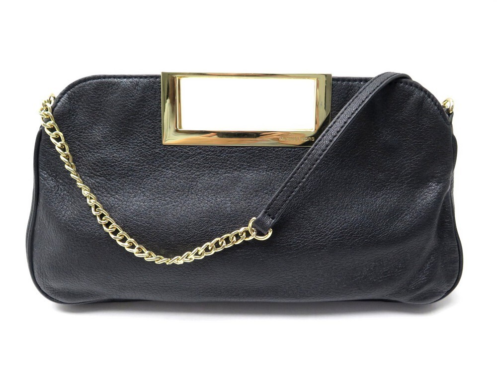 sac a main michael kors pochette berkley en cuir noir