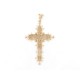 PENDENTIF CROIX MOTIFS DENTELLE EN OR JAUNE 18K 6GR YELLOW GOLD CROSS PENDANT