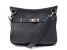 sac a main hermes jypsiere 34 en cuir noir bandouliere