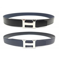 NEUF CEINTURE HERMES REVERSIBLE 32MM 105 BOUCLE H PALLADIE CUIR NEW BELT 660€