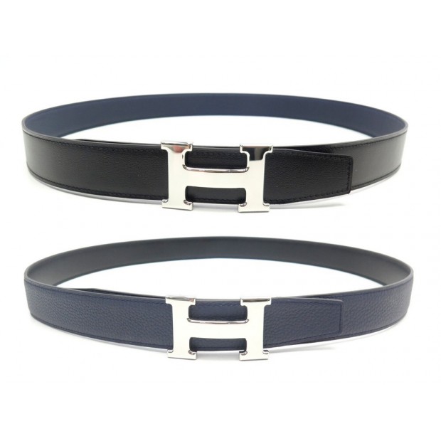 NEUF CEINTURE HERMES REVERSIBLE 32MM 105 BOUCLE H PALLADIE CUIR NEW BELT 660€