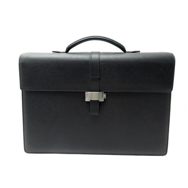 NEUF SERVIETTE SACOCHE MONTBLANC 7579 WESTSIDE 2 SOUFFLETS CUIR BRIEFCASE 1200€