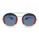 NEUF LUNETTES DE SOLEIL GUCCI GG0105S EN METAL DORE + ETUI NEW SUNGLASSES 410€