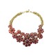 VINTAGE COLLIER CHANEL GRIPOIX RAS DU COU FLEURS CHOKER PIERRES ROUGES NECKLACE