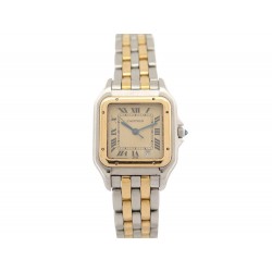 VINTAGE MONTRE CARTIER PANTHERE MEDIUM 2 RANGS 187949 OR ACIER BOITE WATCH 8200€