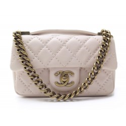 NEUF SAC A MAIN CHANEL MINI TIMELESS CUIR ROSE MATELASSE BANDOULIERE BOITE 4700€