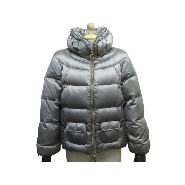 MANTEAU MONCLER DOUDOUNE BRIANCON M 40 2 EN NYLON ARGENTE DOWN COAT 1190€