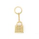 CHARM CHRISTIAN DIOR SAC LADY DIOR PORTE CLES EN METAL DORE GOLDEN KEYS RING