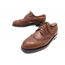 CHAUSSURES JM WESTON 589 TRIPLE SEMELLE 9D 43 EN CUIR MARRON BOUT FLEURI 1200€