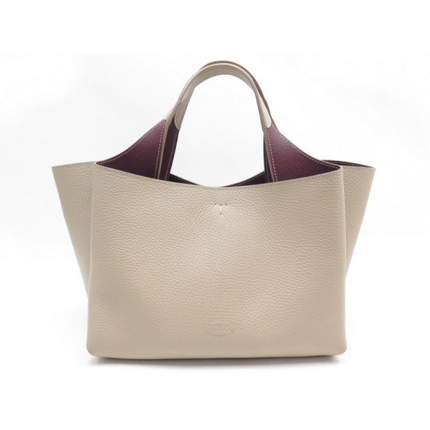 SAC A MAIN TOD'S CABAS MINI EN CUIR GRAINE BEIGE XBWAPAF0100QNK HAND BAG 1100€