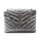 NEUF SAC A MAIN YVES SAINT LAURENT LOULOU S CUIR MATELASSE ARGENT HAND BAG 2100€