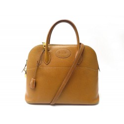 VINTAGE SAC A MAIN HERMES BOLIDE EN CUIR PECARI GOLD BANDOULIERE HAND BAG 6440€