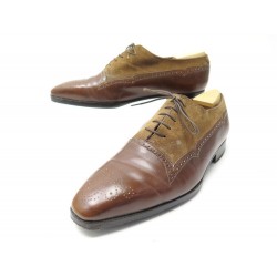 CHAUSSURES AUBERCY RICHELIEU 6.5 41 BIMATIERE CUIR DAIM EMBAUCHOIRS SHOES 1350€