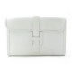 SAC A MAIN HERMES JIGE ELAN PM EN CUIR BLANC POCHETTE + BOITE LEATHER BAG 3200€