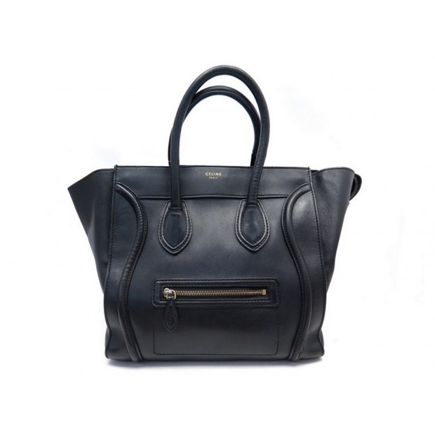 SAC A MAIN CELINE LUGGAGE PHANTOM MINI CABAS EN CUIR NOIR LEATHER HAND BAG 2400€