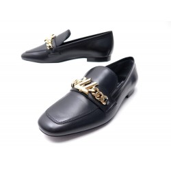 NEUF CHAUSSURES LOUIS VUITTON MOCASSINS UPPER CASE 1A4XDZ NOIR 36 SHOES 745€