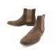 CHAUSSURES HERMES BOTTINES LEWIS 45 CHELSEA DAIM MARRON + BOITE BOOTS SHOES 850€