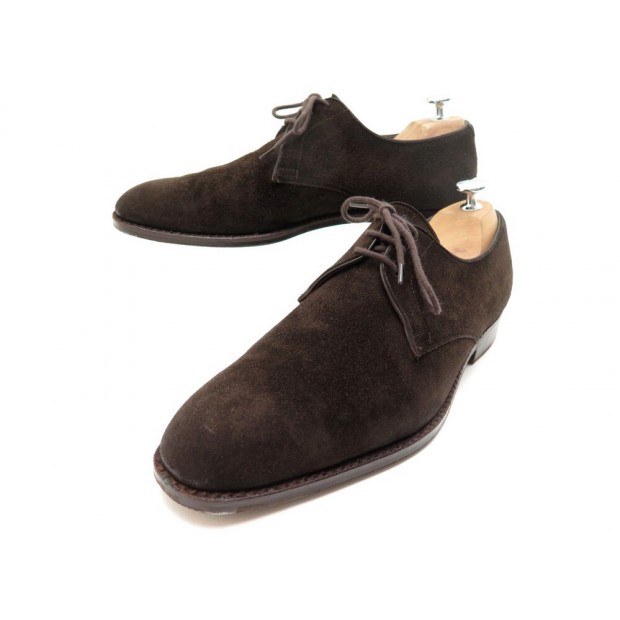 CHAUSSURES CROCKETT & JONES DERBY AINTREE 7 41 EN DAIM MARRRON SUEDE SHOES 730€