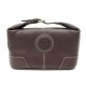 NEUF TROUSSE DE TOILETTE LANCEL VANITY CUIR GRAINE MARRON NEW TOILETRY BAG 260€