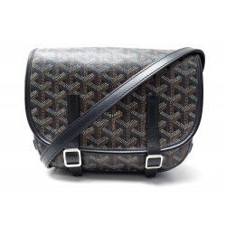 SAC A MAIN GOYARD BELVEDERE PM BANDOULIERE EN TOILE & CUIR NOIR HAND BAG 1900€