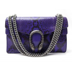 NEUF SAC A MAIN GUCCI DIONYSUS PM 400249 CUIR PYTHON VIOLET NEW HAND BAG 4900€