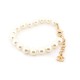 NEUF BRACELET CHANEL PERLES DE VERRE LOGO CC 2022 T 15-19 CM PEARLS BANGLE 480€