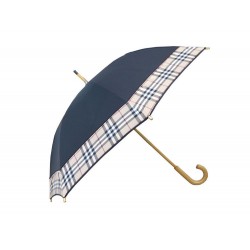 NEUF PARAPLUIE BURBERRY MIXTE EN TOILE POLYESTER NOIRE ET TARTAN UMBRELLA 250€