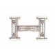 BOUCLE DE CEINTURE HERMES H TOUAREG EN ARGENT MASSIF PM 24MM SILVER BELT BUCKLE