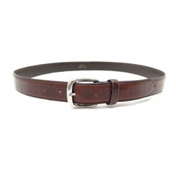 CEINTURE CHRISTIAN DIOR MONSIEUR CD 90 95 CUIR FACON CROCODILE MARRON BELT