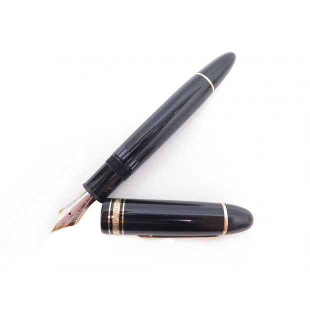 STYLO PLUME MONTBLANC MEISTERSTUCK 149 DORE 115384 EN RESINE NOIRE A PISTON 850€